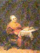 Robert Wilhelm Ekman Reading woman. France oil painting artist